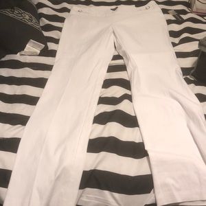 White pants with stretch